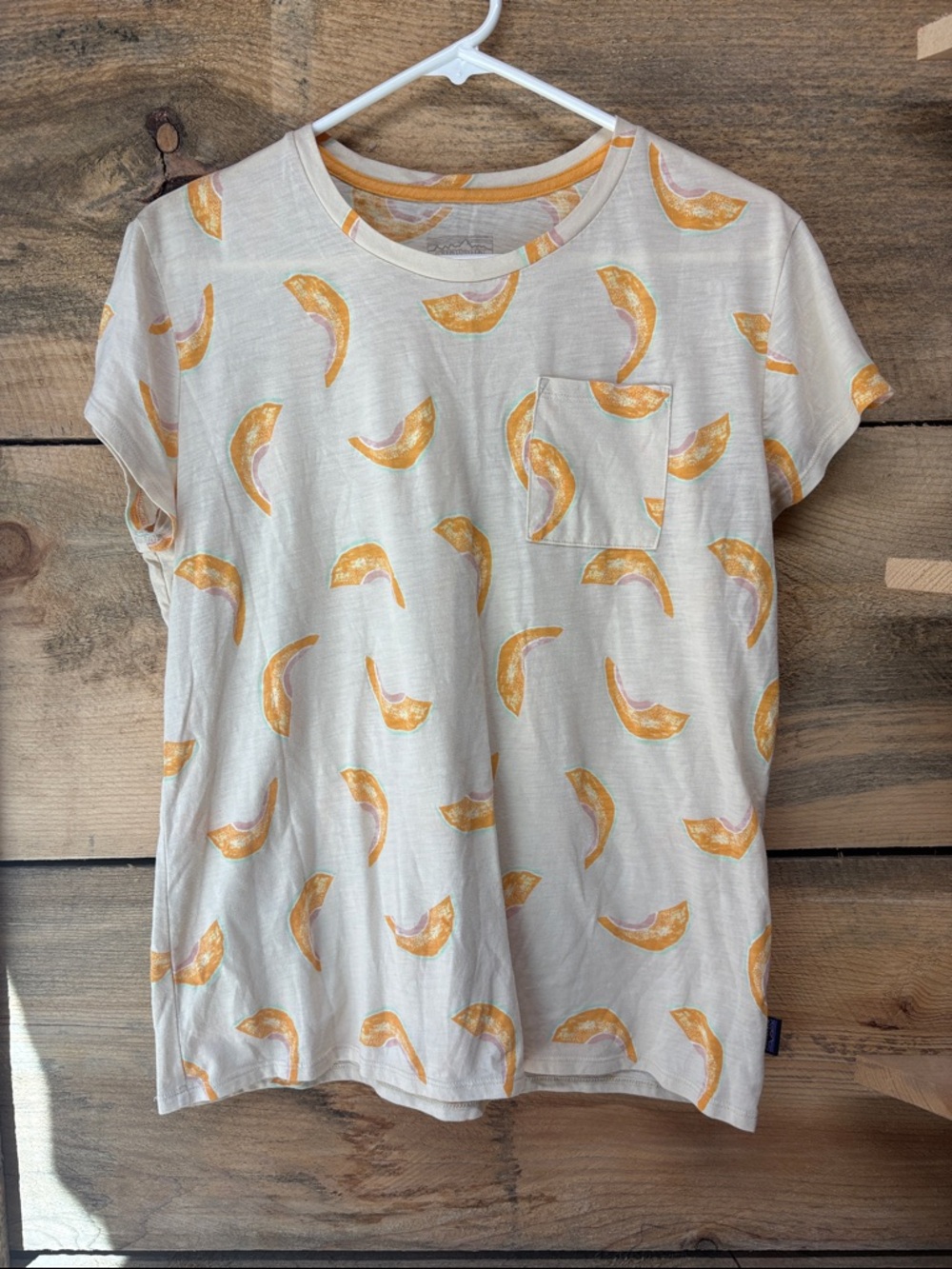 Patagonia Short Sleeved Melon/Cantalope Print Tee